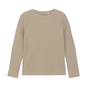 HUTTEliHUT - T-Shirt LS Rib beige