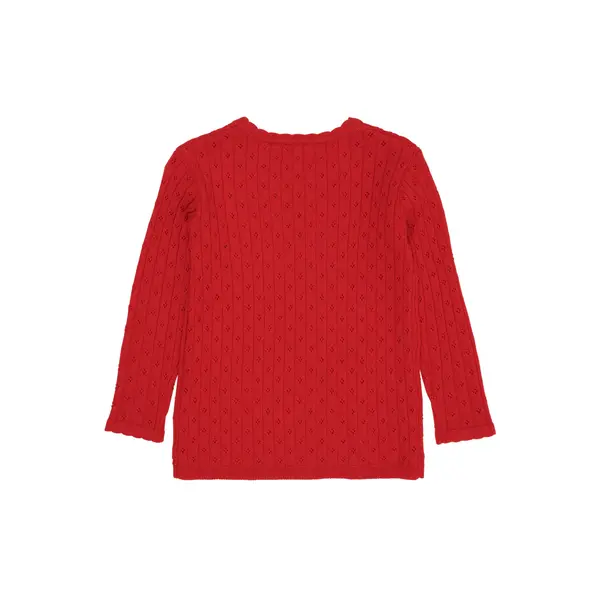 Copenhagen Colors Copenhagen Colors Merino classic pointelle blouse - rood