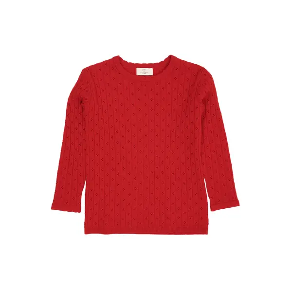 Copenhagen Colors Copenhagen Colors Merino classic pointelle blouse - rood