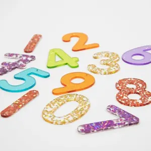 Tickit regenboog cijfers met glitter (14st)
