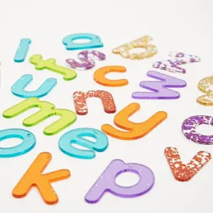 Tickit regenboog letters met glitter (26st)