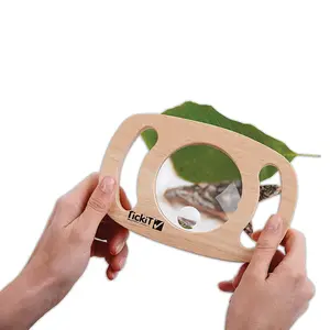 Tickit houten vergrootglas met 2 handgrepen
