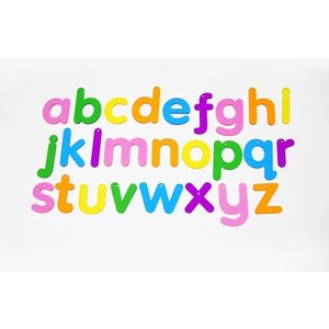 TickiT - Transparante gekleurde regenboog letters (26 stuks)