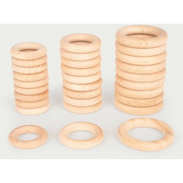 Tickit  Tickit Natuurlijke Houten Ringen groot
