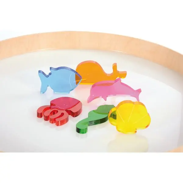 Eduplay  Eduplay Transparante Acryl Blokken - zee dieren 6 stuks