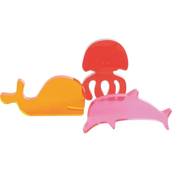 Eduplay  Eduplay Transparante Acryl Blokken - zee dieren 6 stuks