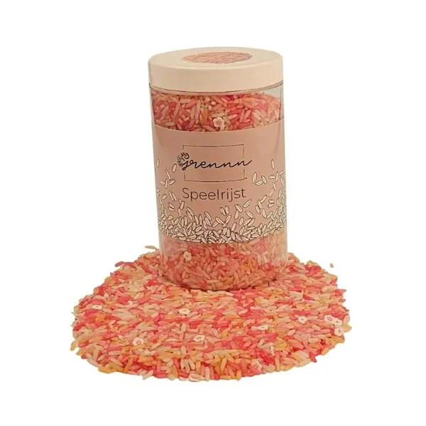 Grennn Grennn speelrijst pink flower mix 300 gram