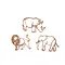 Grennn Grennn safari dieren uitsteker
