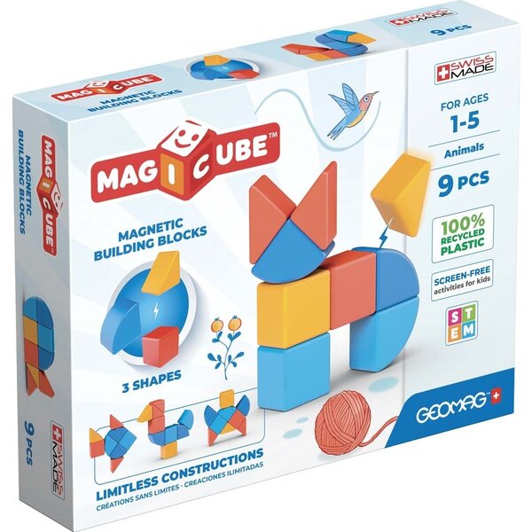 Geomag Geomag Magicube Animals/Dieren 9 Stuks  1+ Jaar