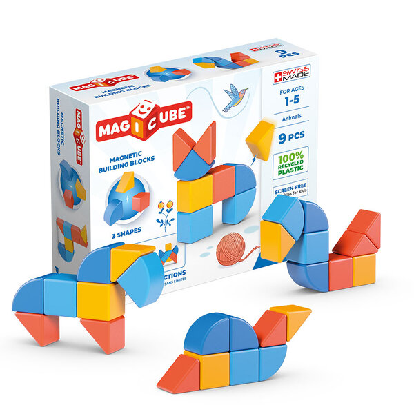 Geomag Geomag Magicube Animals/Dieren 9 Stuks  1+ Jaar