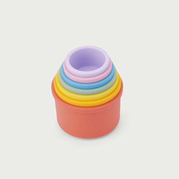 Tickit  Tickit Silisoft Ronde Stapelbekers Regenboog 7 stuks