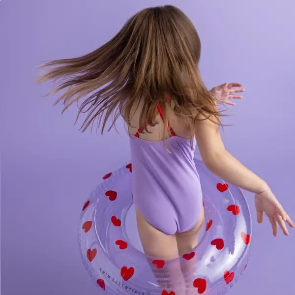 Swimessentials   Swim Essentials zwemband lila heart 55cm vanaf  3 jaar