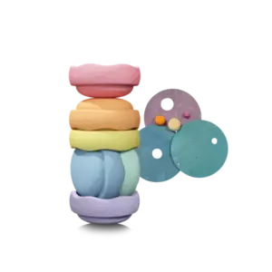 Grimms x Stapelstein Rolling Discs Cool Pastel