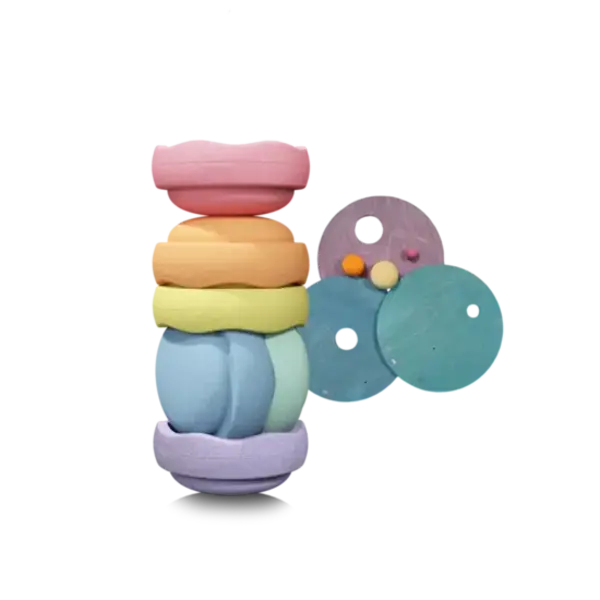 Stapelstein  Grimms x Stapelstein Rolling Discs Cool Pastel