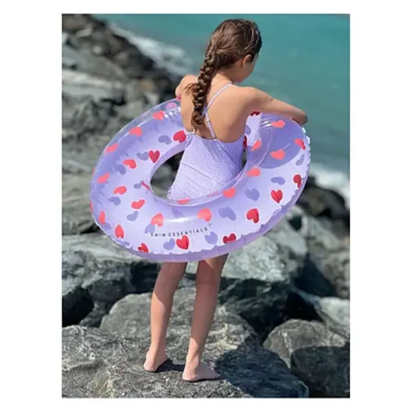 Swimessentials   Swim Essentials Zwemring Hart Lila, 90cm 6+ jaar