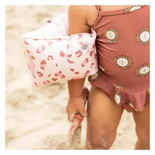 Swimessentials   Swim Essentials | Roze leopard zwembandjes 2-6 jaar