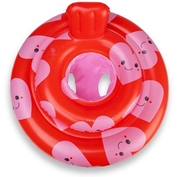 Swimessentials   Swim Essentials | Rood/Roze Hartjes Baby Float 0-1 jaar