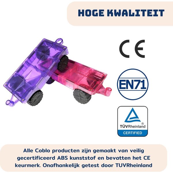 Coblo Coblo Auto Uitbreidingsset Onderstellen Pastel 2 stuks