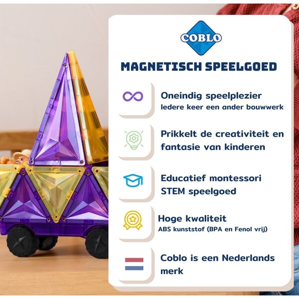 Coblo Coblo Auto Uitbreidingsset Onderstellen Pastel 2 stuks