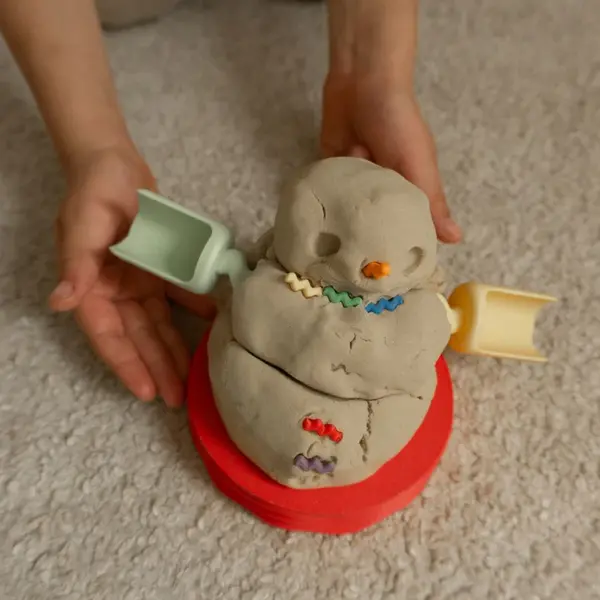 Grennn Grennn x Little Botanic Label schepje klein waves - lichtoranje