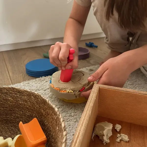 Grennn Grennn x Little Botanic Label schepje klein waves rood