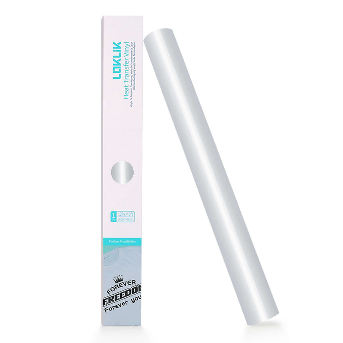 LOKLIK Heat Transfer Vinyl Basic - Silver - 30.5 x 180 cm