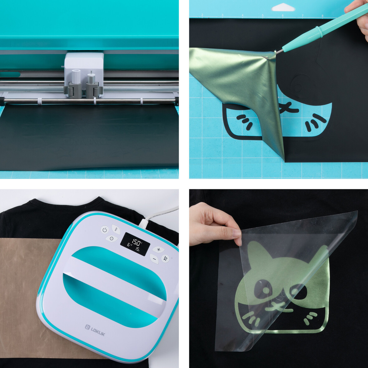 LOKLIK Heat Transfer Vinyl Chameleon - Gold to Green - 30.5 x 90 cm