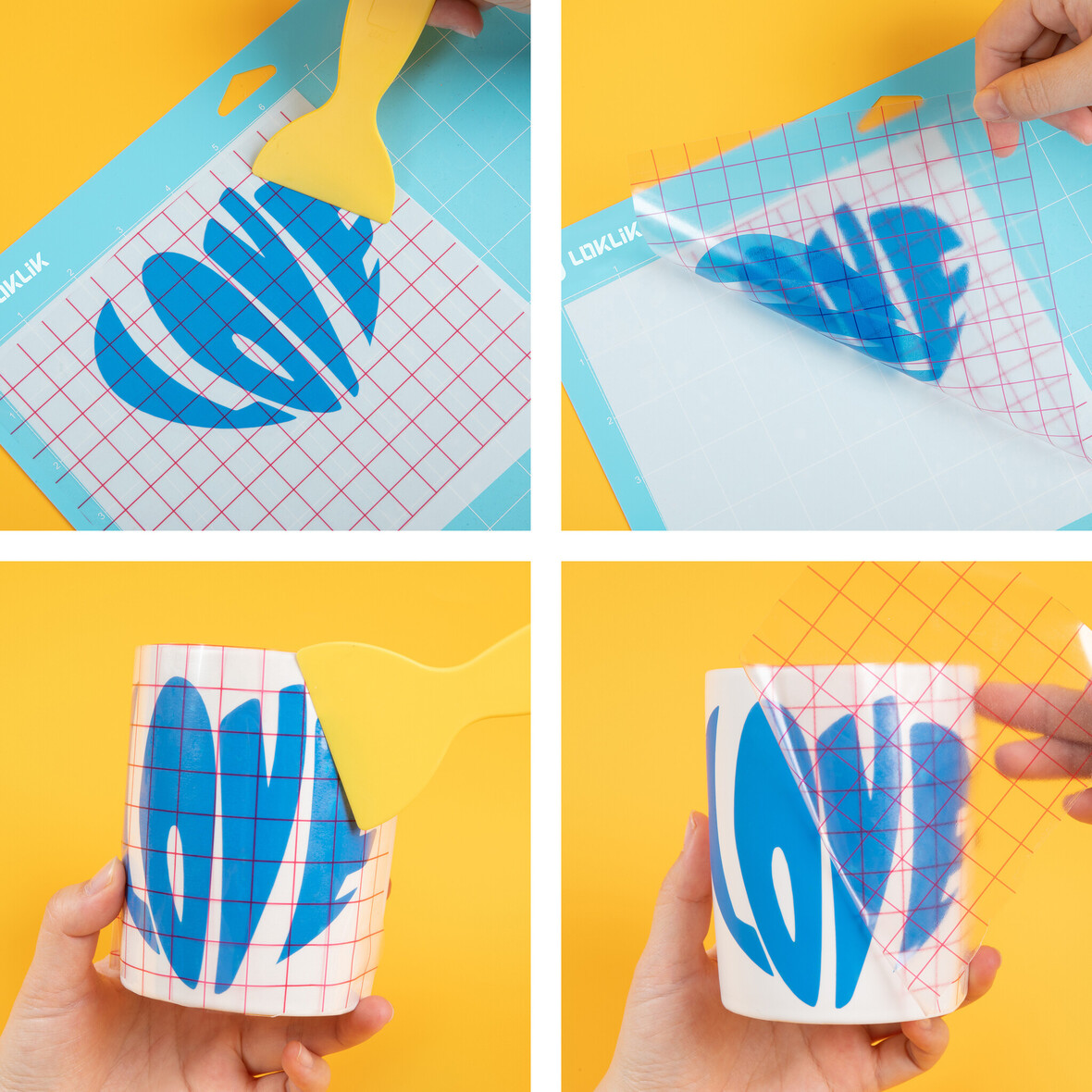 LOKLIK Permanent Adhesive Vinyl Stencil - Light Blue - 30.5 x 180 cm