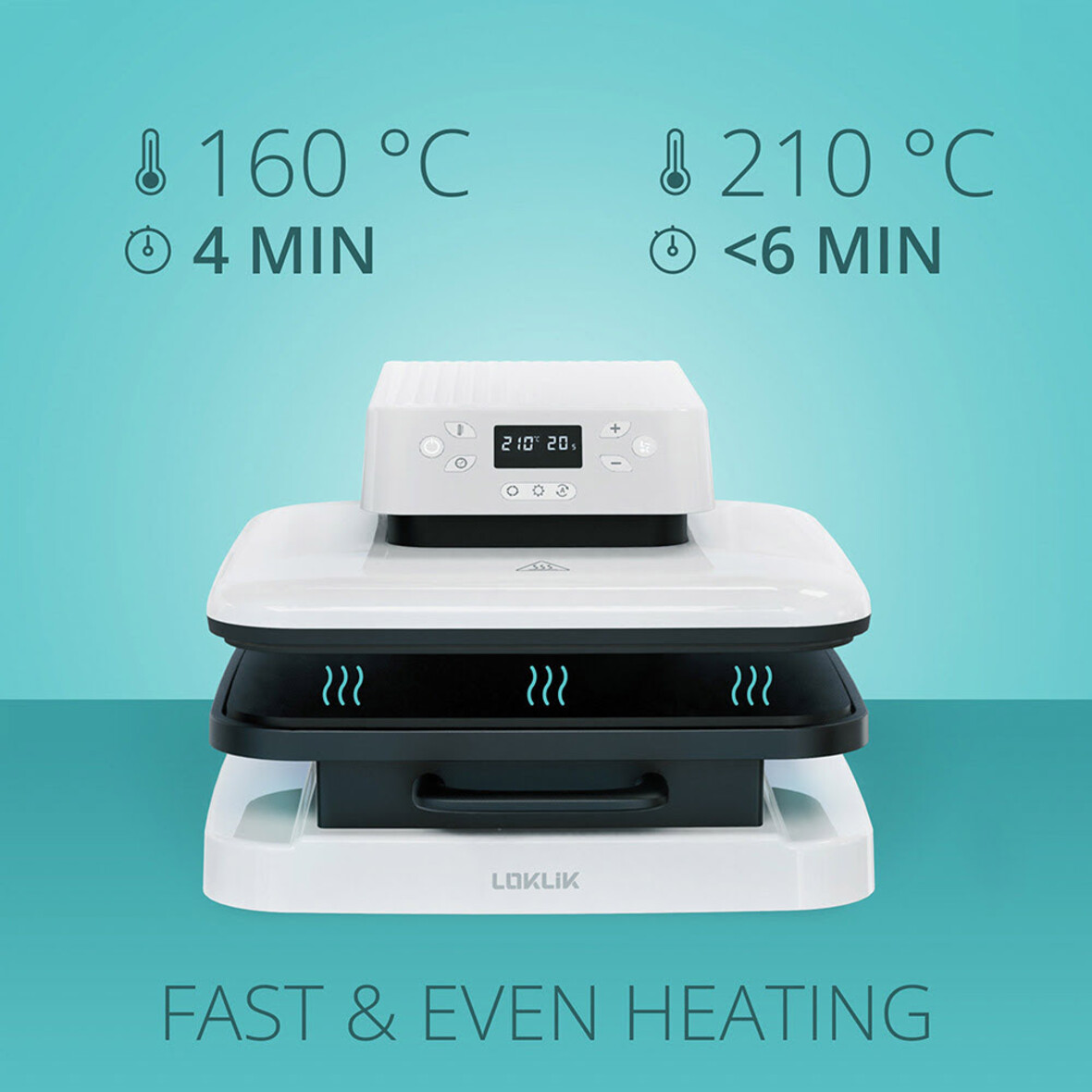 LOKLIK Auto Heat Press - LOKLiK White