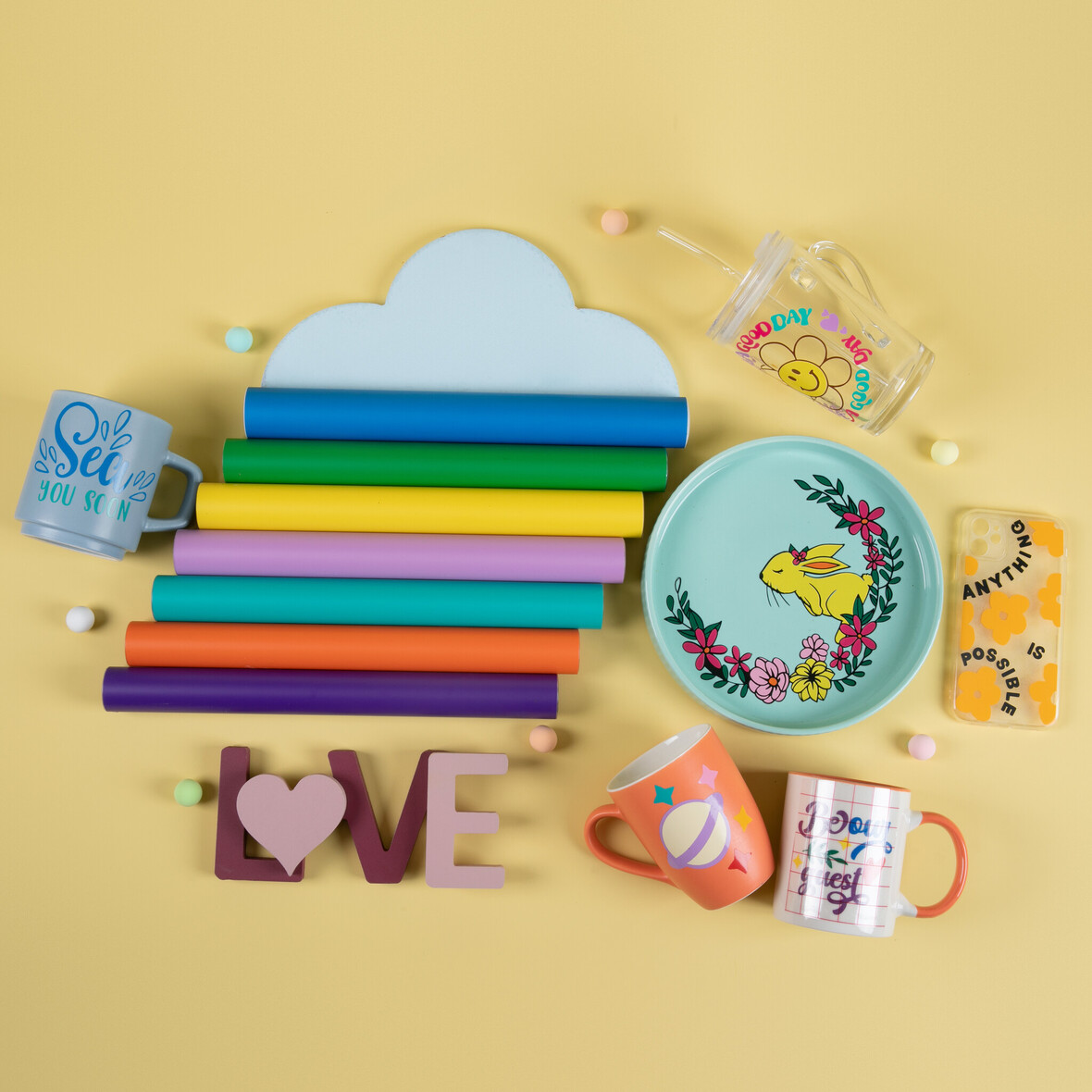 LOKLIK Permanent Adhesive Vinyl Glossy - Golden - 30.5 x 180 cm