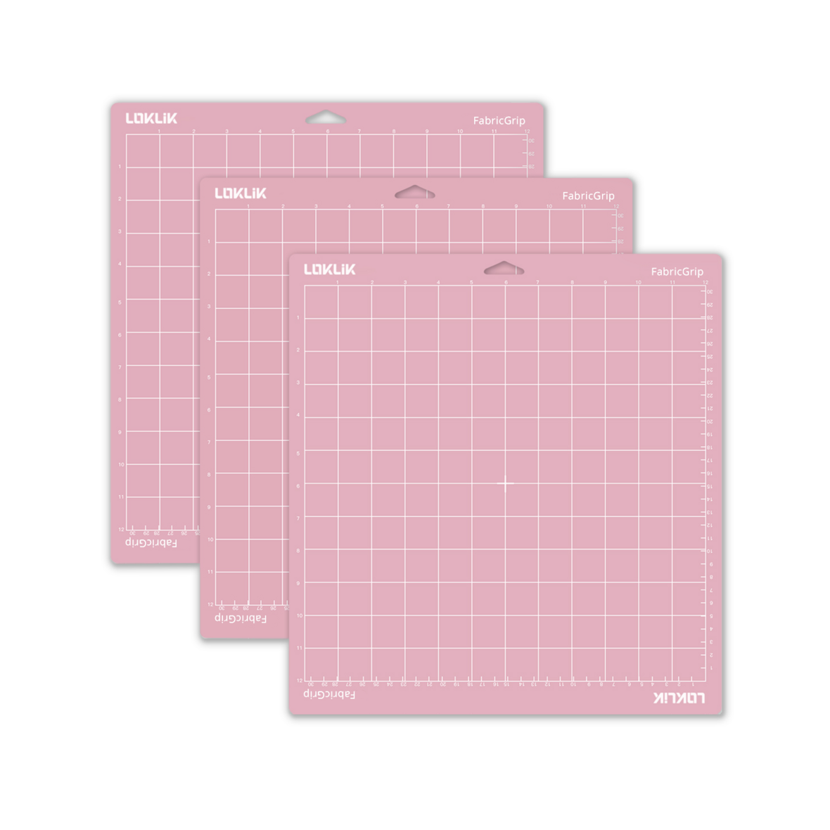 LOKLIK Cutting Mat 3 Pack - Pink Fabric Grip