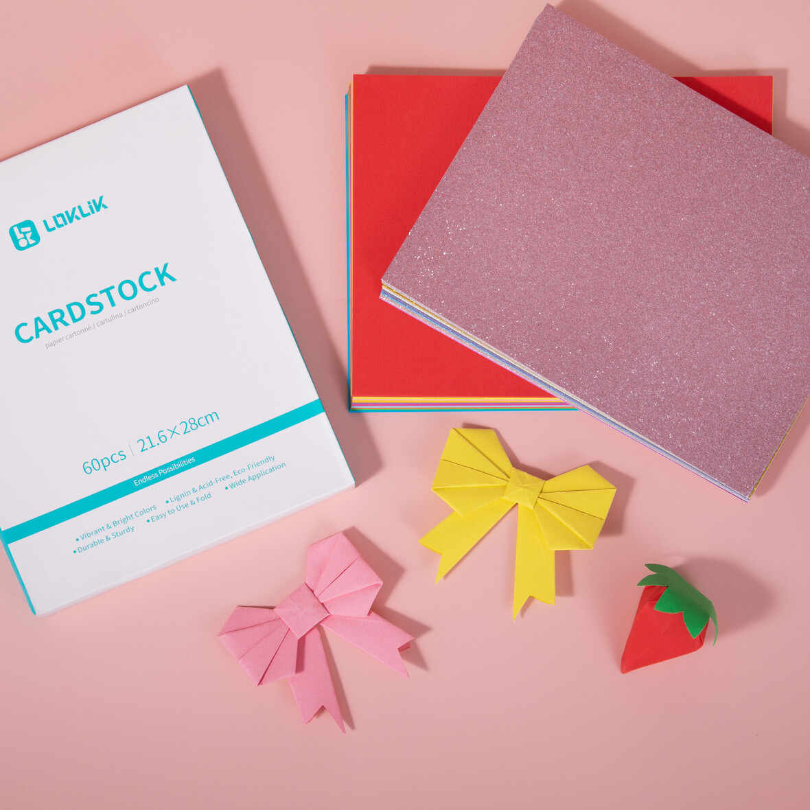 LOKLIK Cardstock Bundle - 20 Colors - 60 Pack