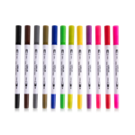 LOKLIK Dual Tip Brush Pens - 12 Colors