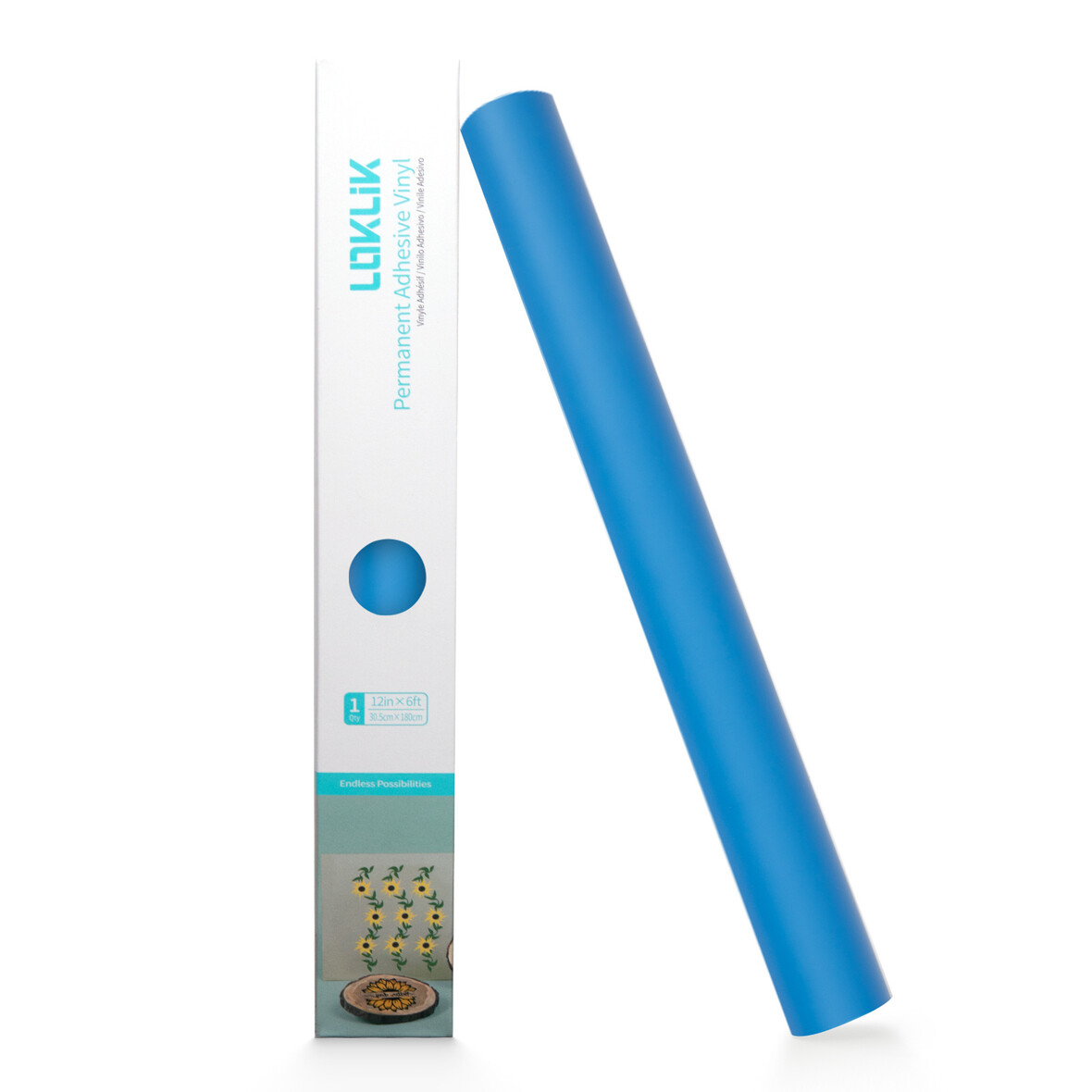 LOKLIK Permanent Adhesive Vinyl Stencil - Light Blue - 30.5 x 180 cm