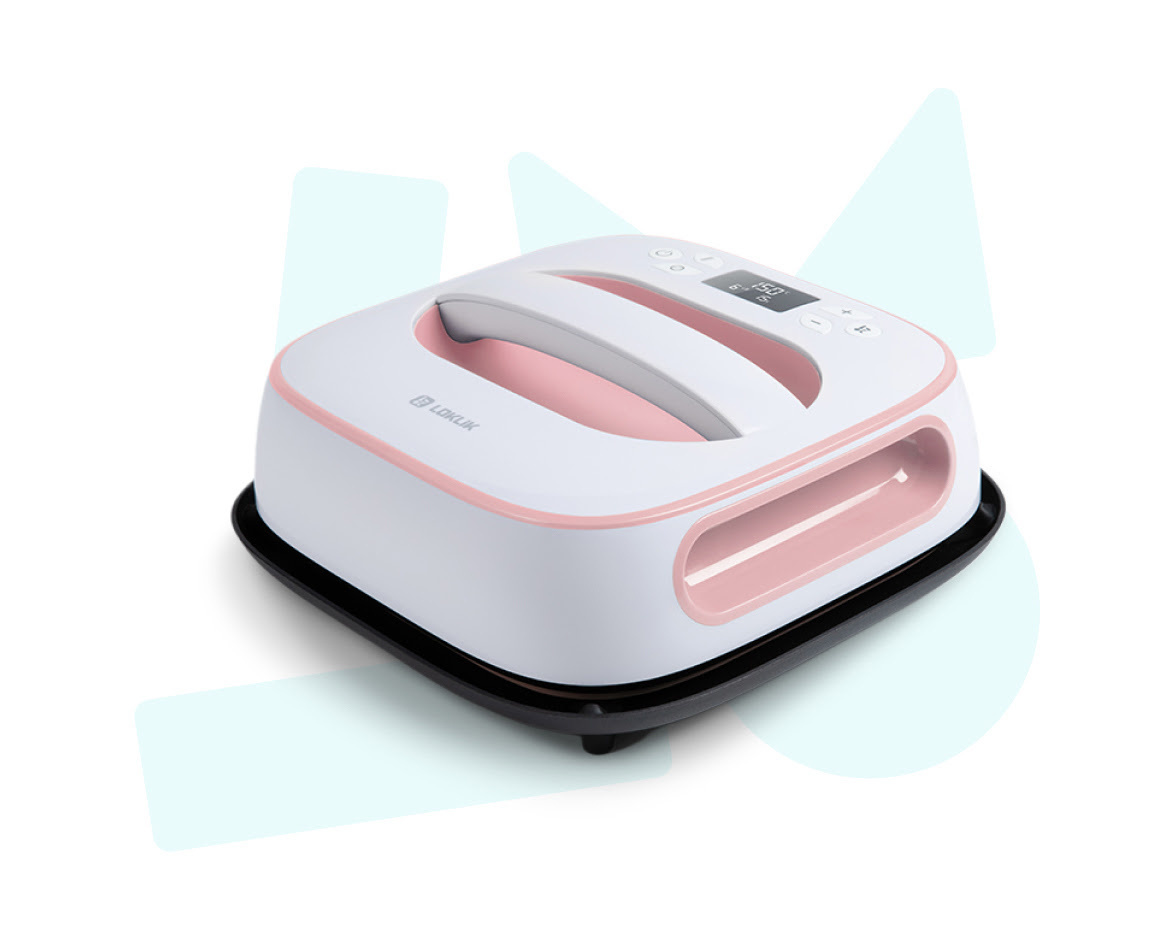 A LOKLiK Easy Heat Press in Romance Pink