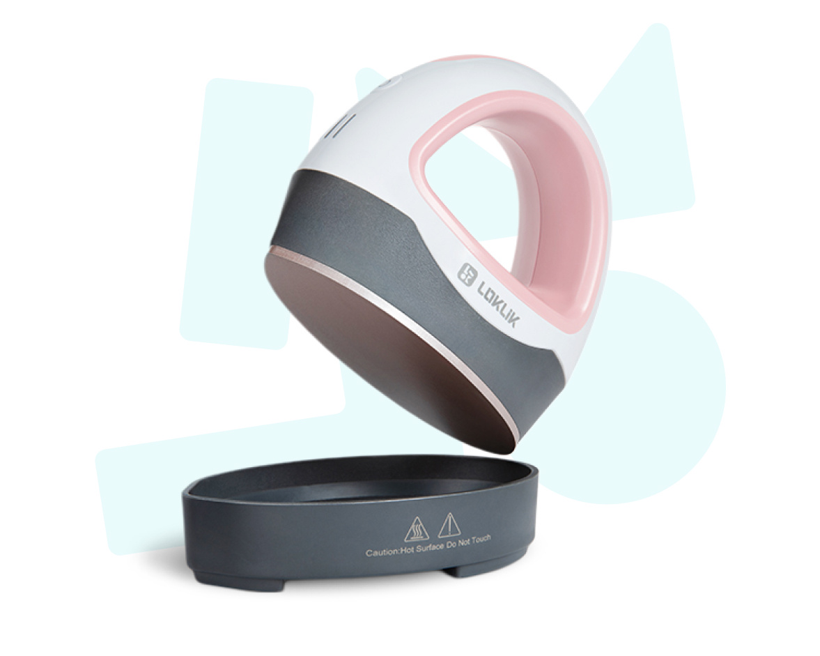 A LOKLiK Mini Heat Press in Romance Pink