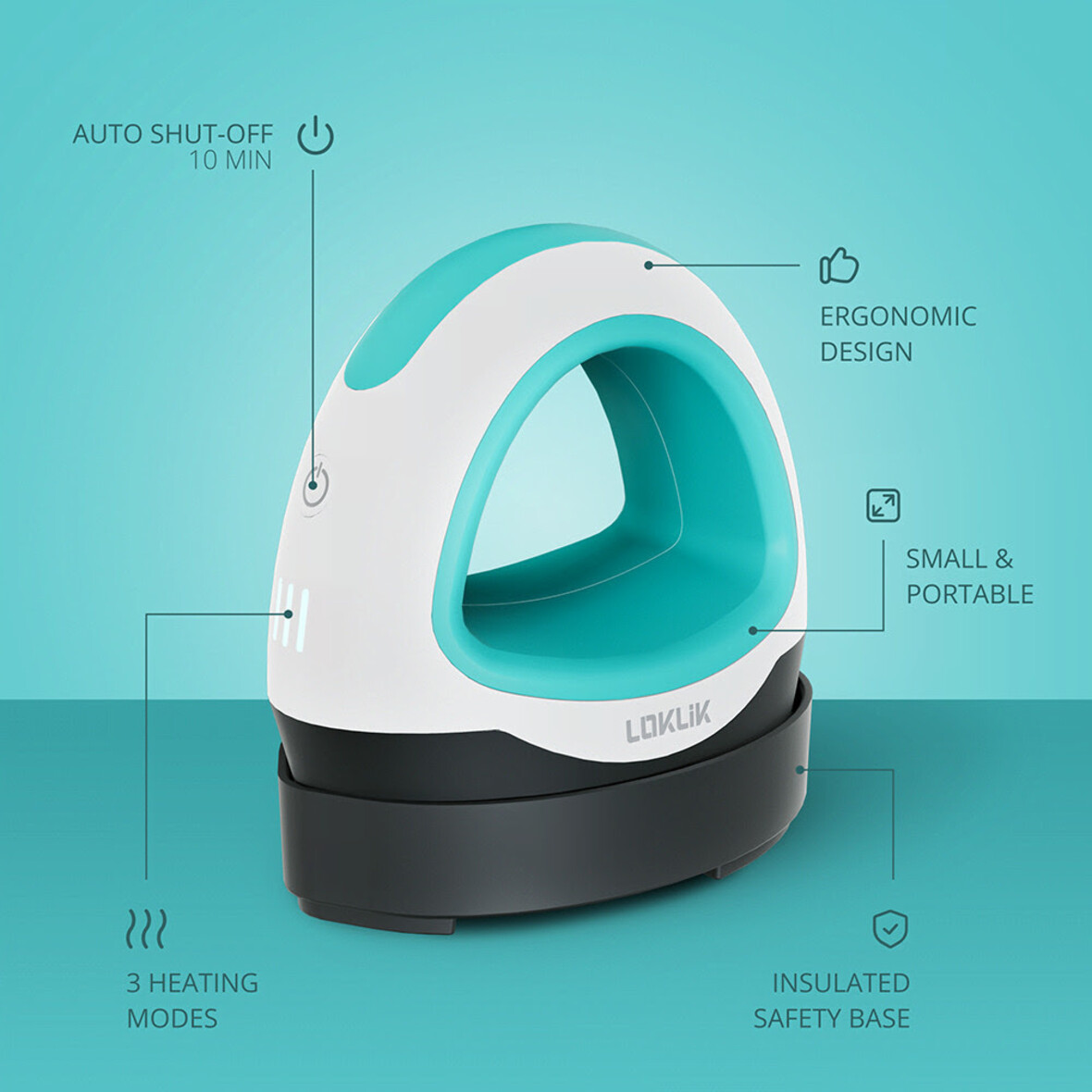 LOKLIK 3 Mini Heat Press - LOKLiK Blue