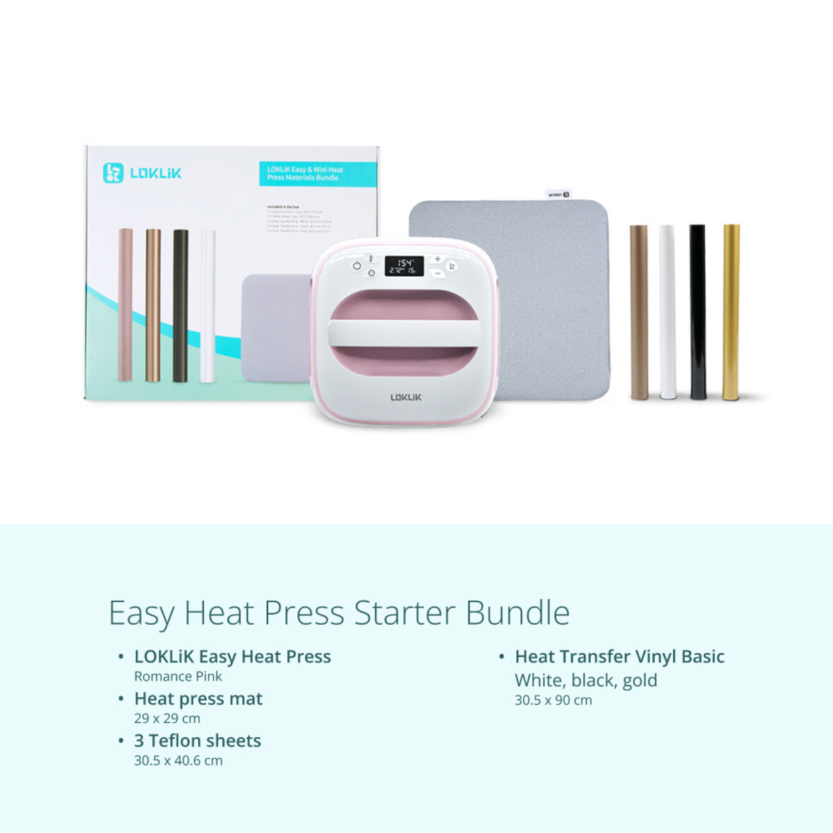 LOKLIK Easy Heat Press - Romance Pink