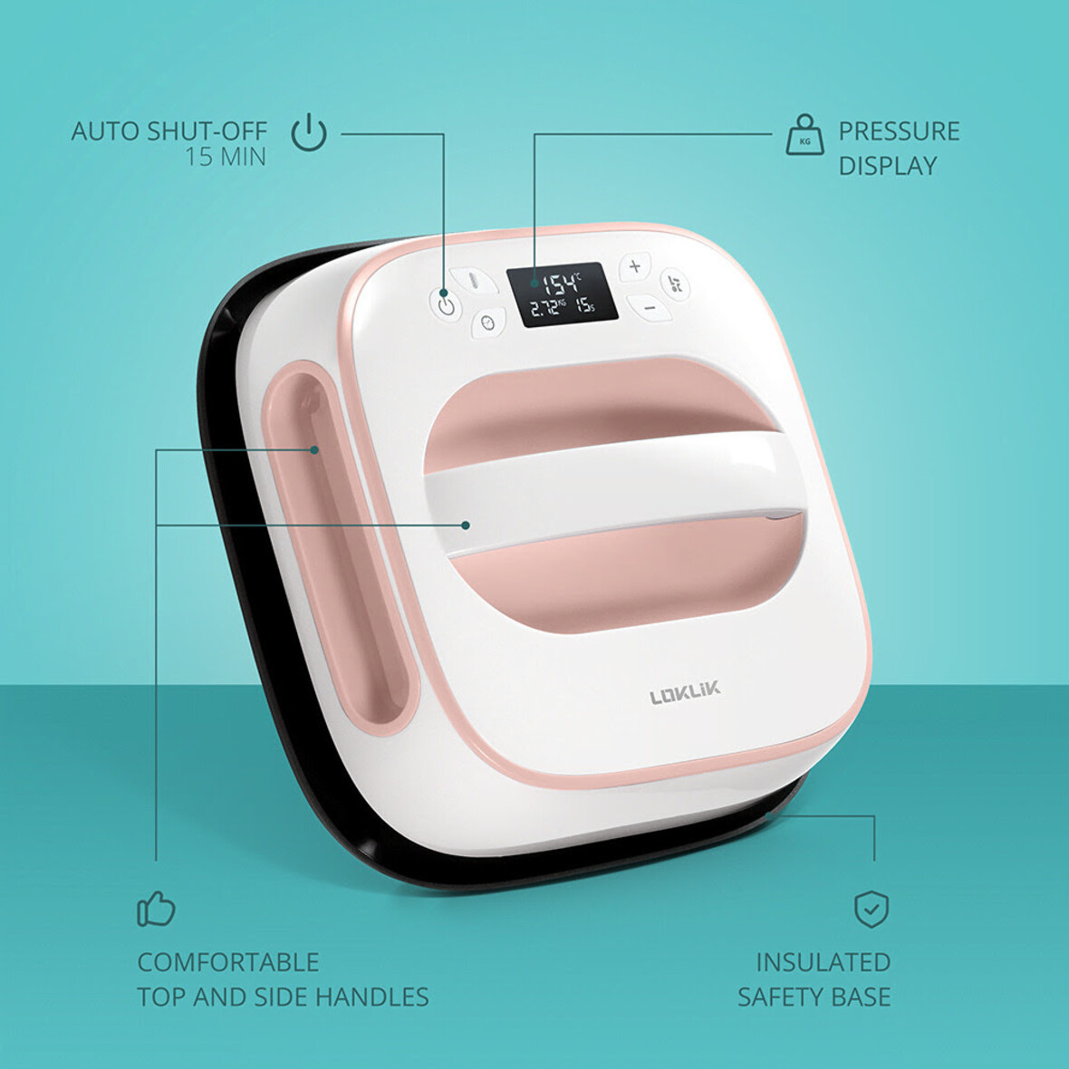 LOKLIK Easy Heat Press - Romance Pink