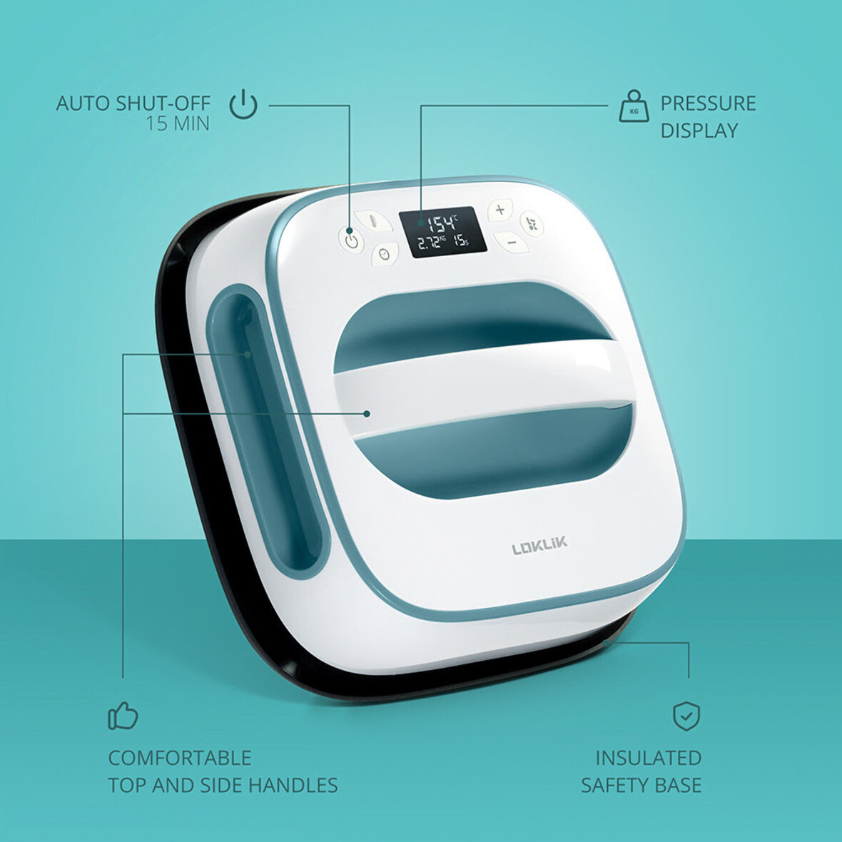 LOKLIK Easy Heat Press - Denim Blue