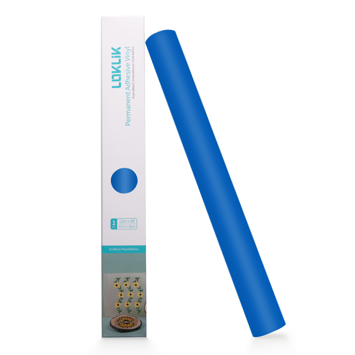 LOKLIK Permanent Adhesive Vinyl Matte - Blue - 30.5 x 180 cm