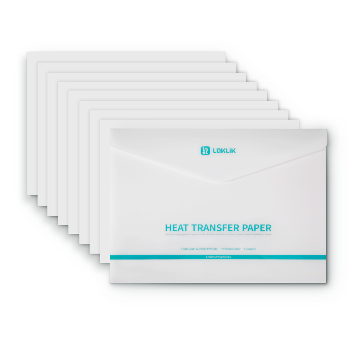 LOKLIK Heat Transfer Paper Sheet - Dark - 8 Pack