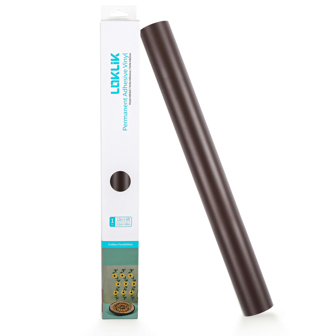 LOKLIK Permanent Adhesive Vinyl Matte - Dark Coffee - 30.5 x 180 cm