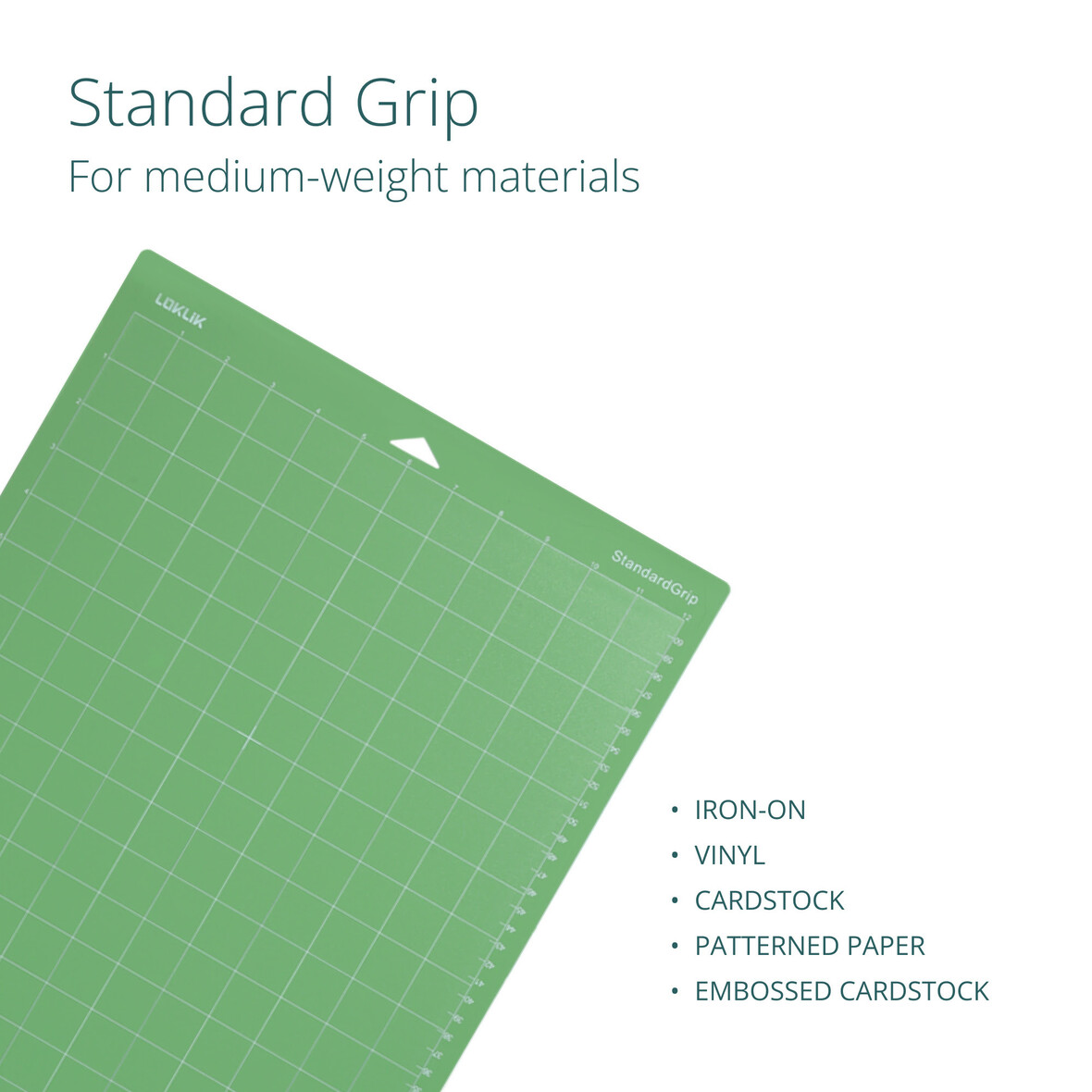 LOKLIK Cutting Mat 3 Pack - Green Standard Grip 30.5 x 61cm