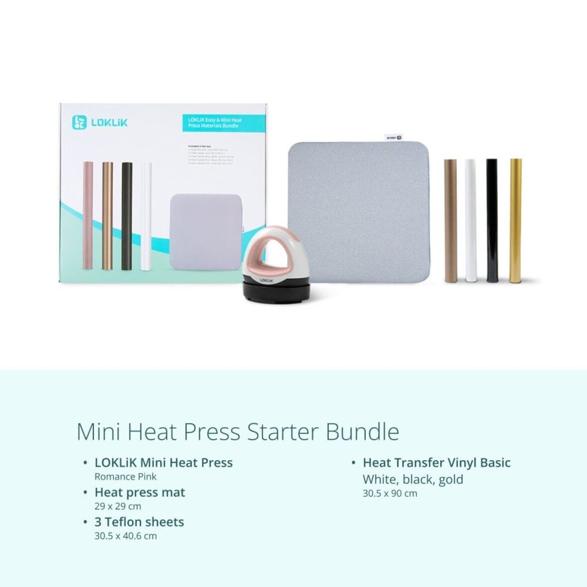 LOKLIK Mini Heat Press - Romance Pink