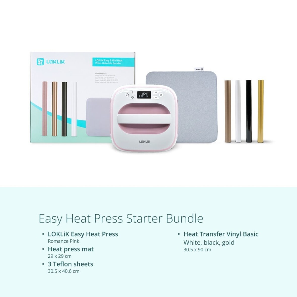 LOKLIK Easy Heat Press - Romance Pink