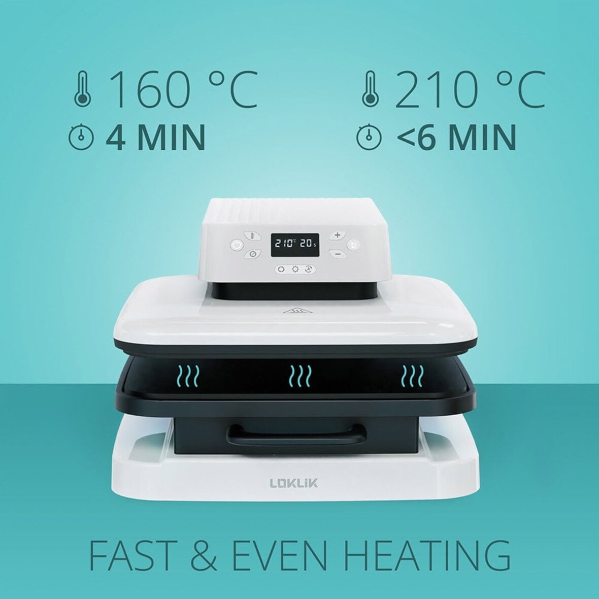 LOKLIK Auto Heat Press - LOKLiK White