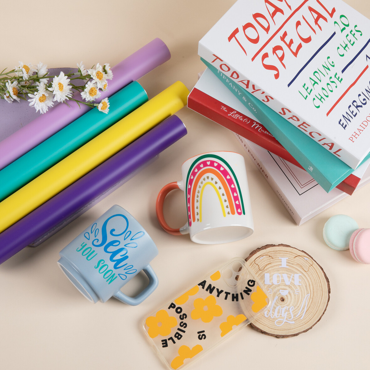 LOKLIK Permanent Adhesive Vinyl Matte - White - 30.5 x 180 cm