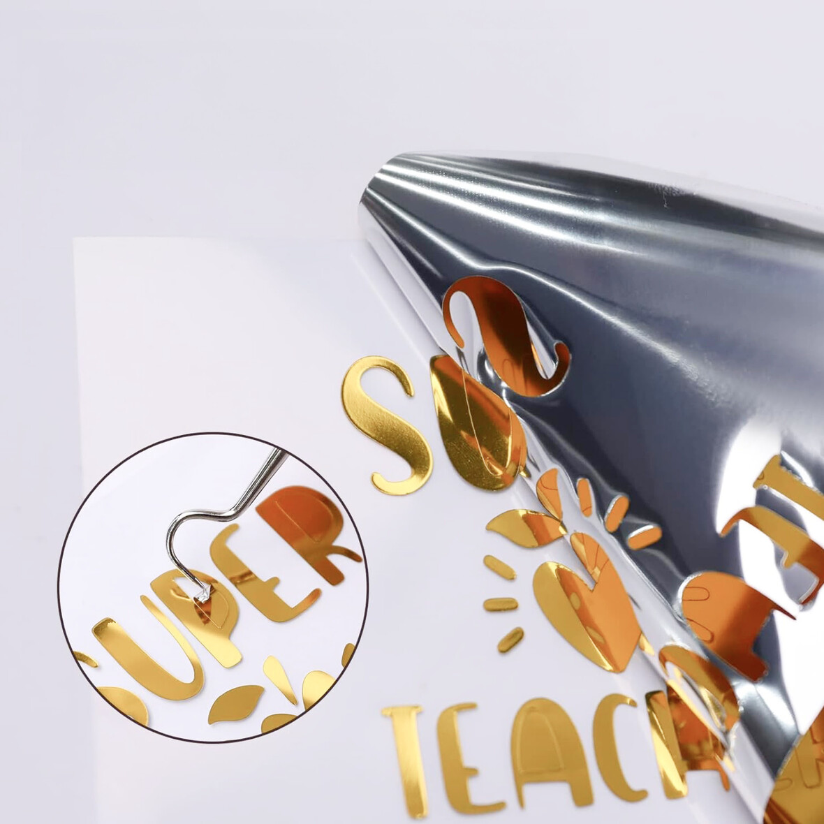 LOKLIK Permanent Adhesive Vinyl Mirror Metallic - Gold - 30.5 x 180 cm