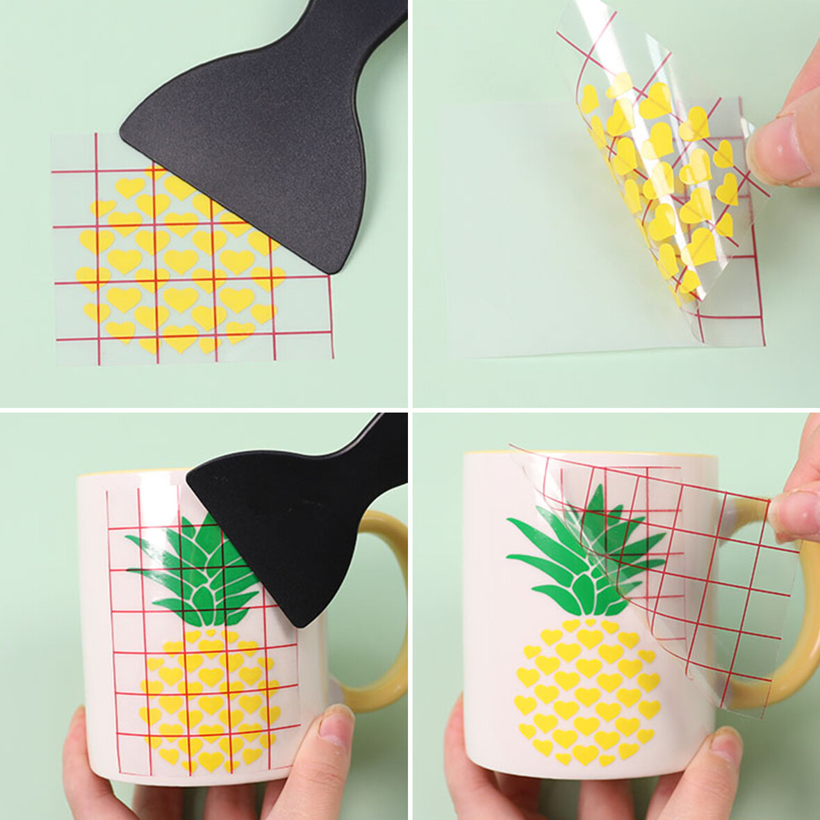 LOKLIK Grid Transfer Tape Roll - Red - 30 x 300 cm